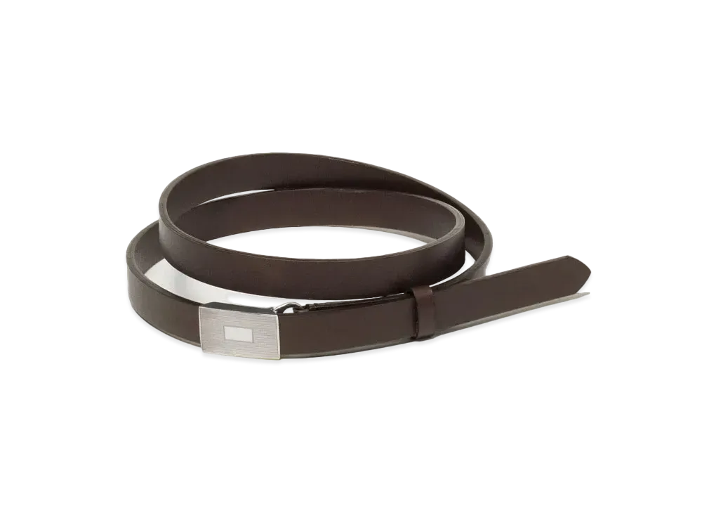 AURALEE Leather Slide Belt "Dark Brown"