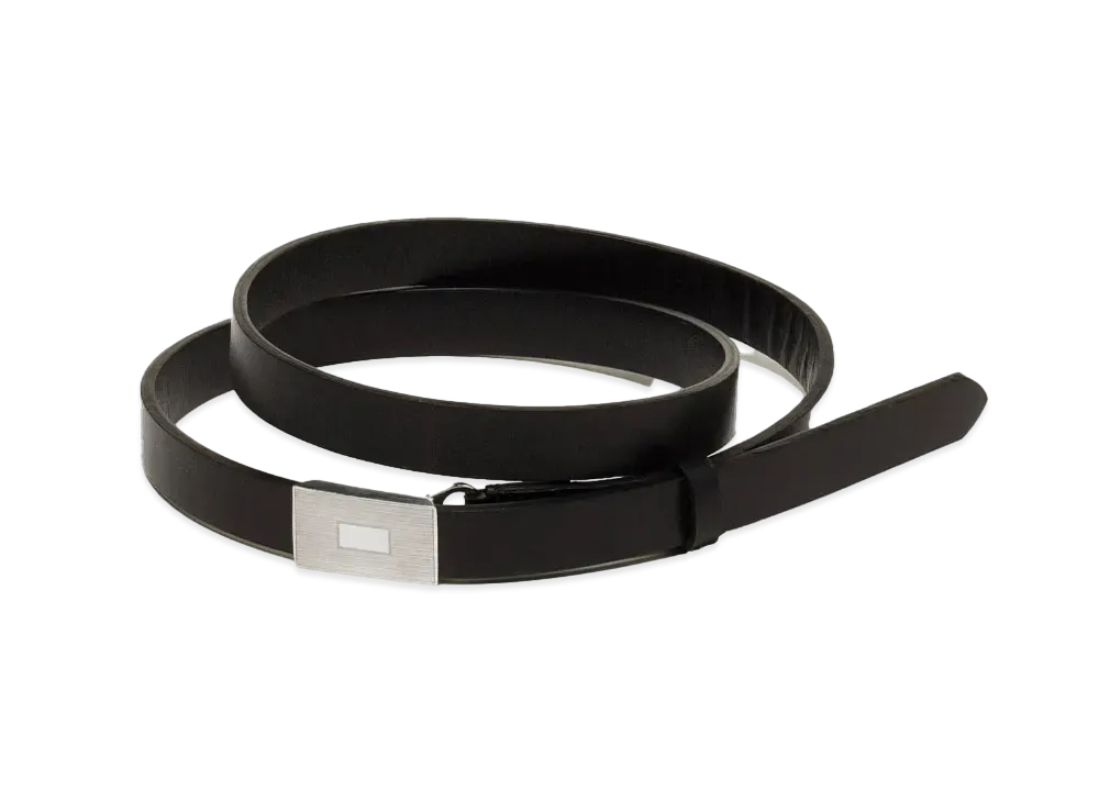 AURALEE Leather Slide Belt "Black"