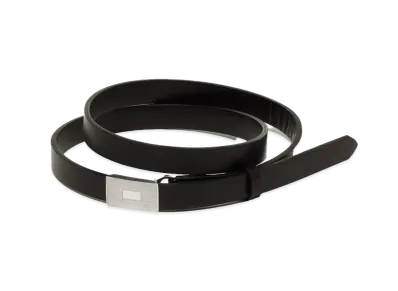 AURALEE Leather Slide Belt "Black"