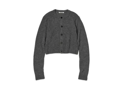 AURALEE Wool Cashmere Silk Knit Cardigan "Gray"
