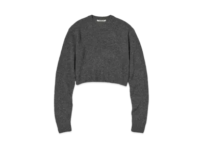 AURALEE Wool Cashmere Silk Knit Short P/O "Gray"