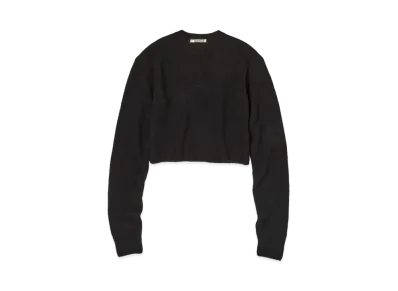 AURALEE Wool Cashmere Silk Knit Short P/O "Black"