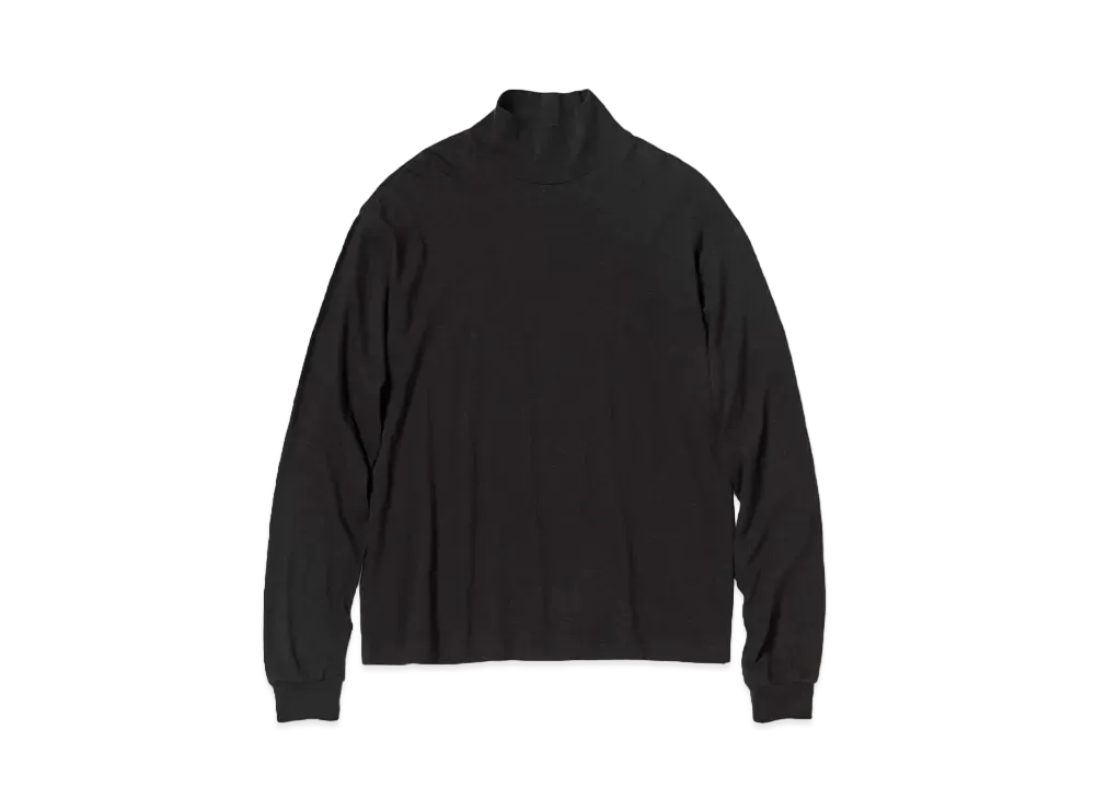 AURALEE Seamless Hi Neck L/S Tee "Black"