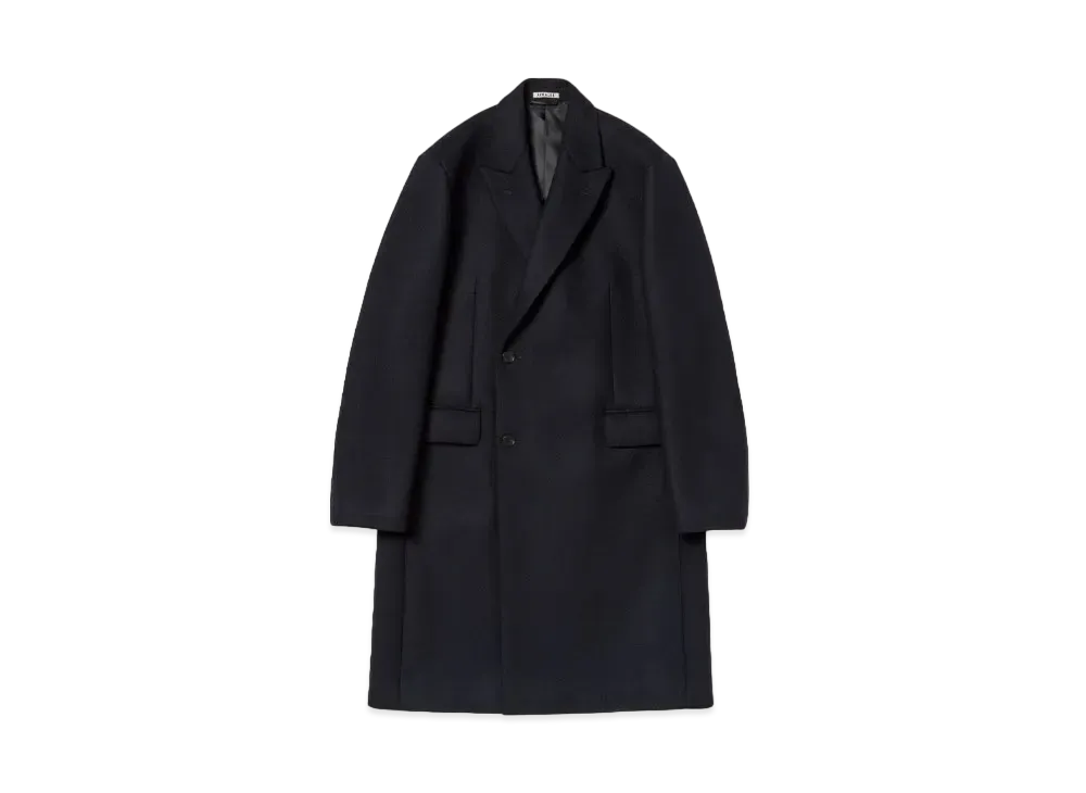 AURALEE Sponge Wool Melton Chesterfield Coat 