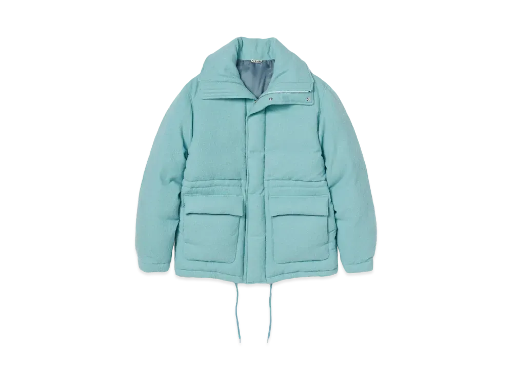 AURALEE Brushed Alpaca Wool Down Blouson "Light Blue"