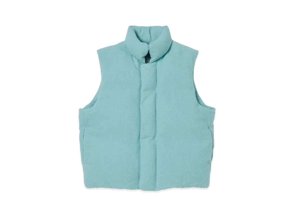 AURALEE Brushed Alpaca Wool Down Vest "Light Blue"
