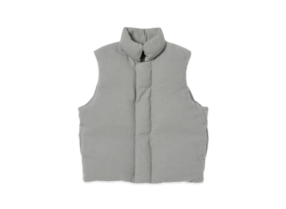 AURALEE Brushed Alpaca Wool Down Vest "Light Gray"