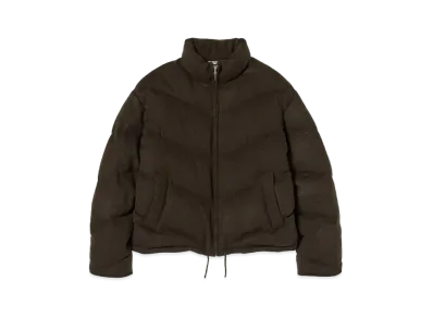 AURALEE Baby Camel Flannel Down Blouson "Dark Brown"