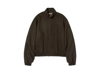 AURALEE Baby Camel Flannel Zip Blouson "Dark Brown"