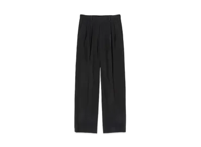 AURALEE Brushed Super Fine Wool Flannel Slacks "Ink Black"