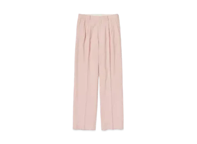 AURALEE Brushed Super Fine Wool Flannel Slacks "Light Pink"