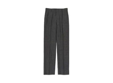 AURALEE Bluefaced Wool Check Slacks "Charcoal Check"