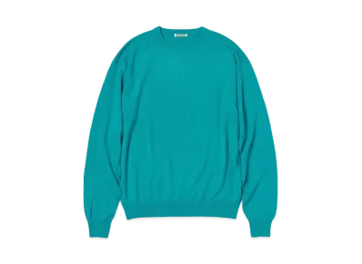 AURALEE Cashmere Silk Wool Knit P/O "Aqua Blue"