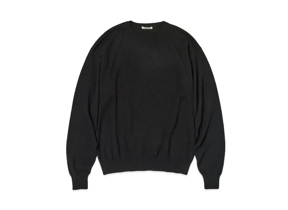 AURALEE Cashmere Silk Wool Knit P/O "Black"
