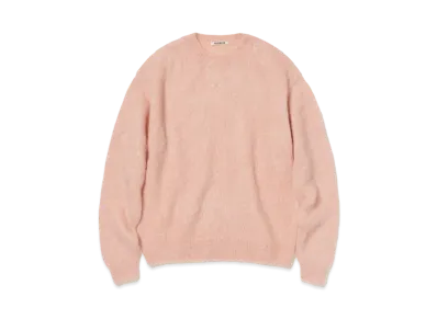 AURALEE Brushed Super Kid Mohair Knit P/O "Pink Beige"