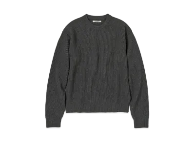 AURALEE Super Fine Wool Rib Knit P/O "Top Gray"