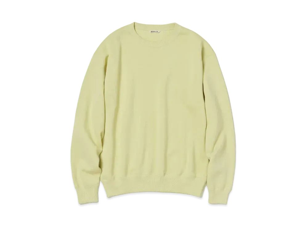 AURALEE Smooth Soft Sweat P/O "Light Lime"