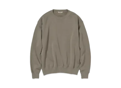 AURALEE Smooth Soft Sweat P/O "Olive Brown"