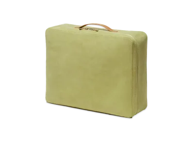 AURALEE Leather Big Travel Case Made By Aeta "Lime Green"