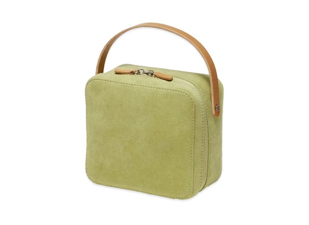 AURALEE Leather Small Travel Case Made By Aeta "Lime Green"