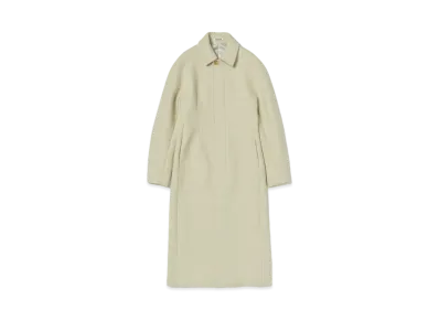 AURALEE Sponge Wool Melton Soutien Collar Coat "Light Lime"
