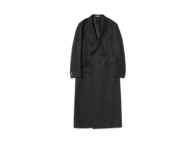 AURALEE Light Melton Chesterfield Coat "Top Charcoal"