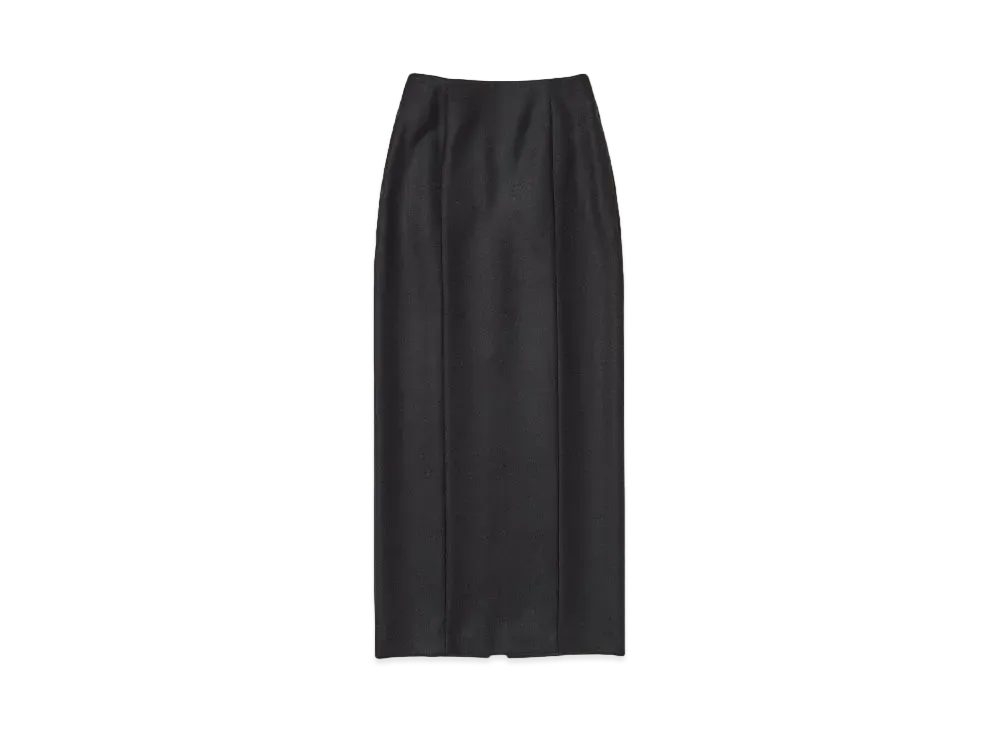 AURALEE Light Melton Skirt "Top Charcoal"