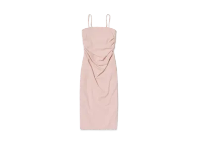 AURALEE Brushed Super Fine Wool Flannel Dress "Light Pink"
