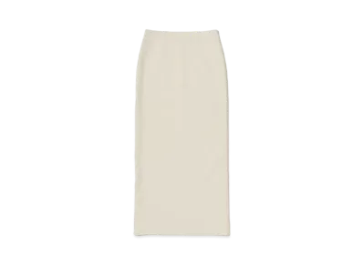 AURALEE Heavy Milano Rib Knit Skirt "White"
