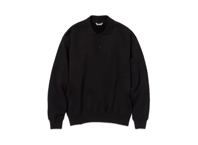 AURALEE Smooth Soft Sweat Polo "Black"