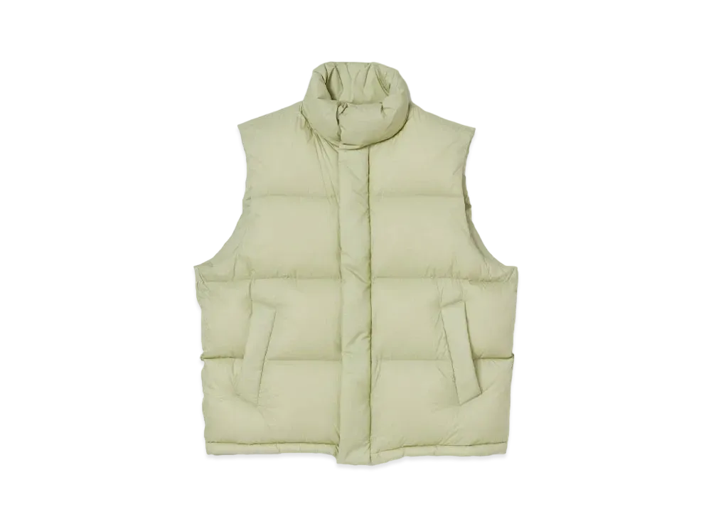 AURALEE Super Light Nylon Ripstop Down Vest "Light Khaki"