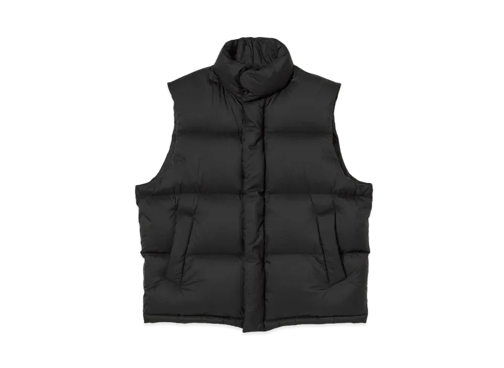 AURALEE Super Light Nylon Ripstop Down Vest "Black"