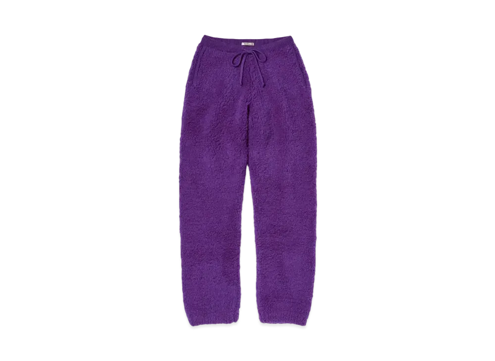 AURALEE Merino Wool Boa Knit Pants "Purple"