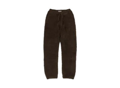 AURALEE Merino Wool Boa Knit Pants "Dark Brown"