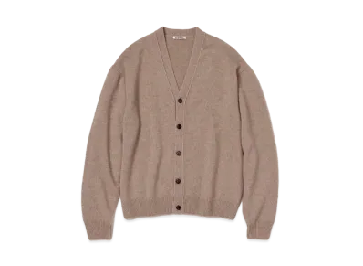 AURALEE Baby Cashmere Knit Cardigan "Natural Brown"