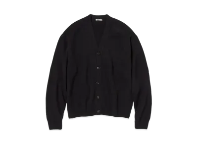 AURALEE Baby Cashmere Knit Cardigan "Top Black"