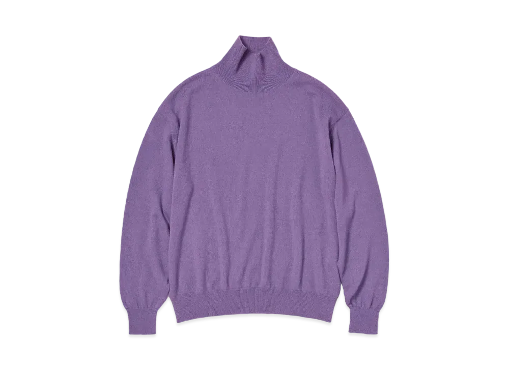 AURALEE Baby Cashmere Knit Turtle "Purple"