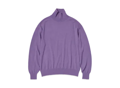 AURALEE Baby Cashmere Knit Turtle "Purple"