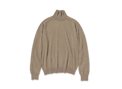 AURALEE Baby Cashmere Knit Turtle "Natural Brown"