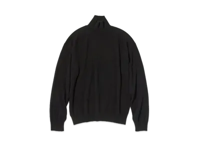 AURALEE Baby Cashmere Knit Turtle "Top Black"