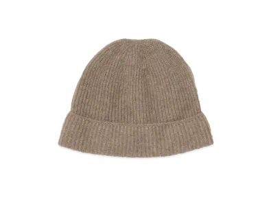 AURALEE Baby Cashmere Knit Cap "Natural Brown"