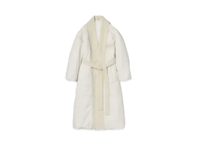 AURALEE Super Fine Wool Mosser Padded Coat "Ivory White"