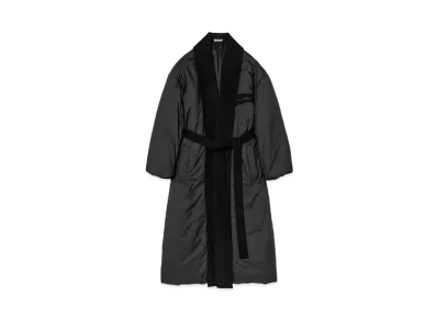 AURALEE Super Fine Wool Mosser Padded Coat "Black"