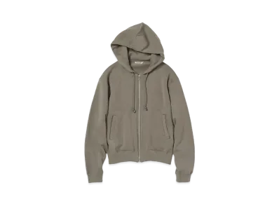 AURALEE Smooth Soft Sweat Zip Parka "Olive Brown"