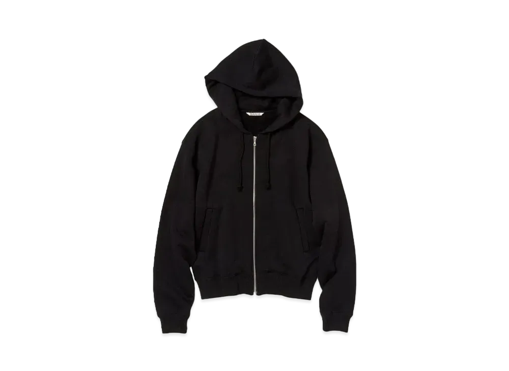 AURALEE Smooth Soft Sweat Zip Parka "Black"