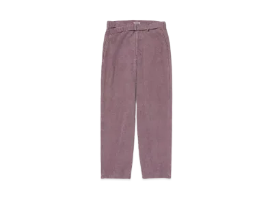 AURALEE Washed Organic Canvas Belted Pants "Purple"