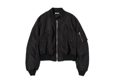 AURALEE High Density Silk Twill Flight Blouson "Black"