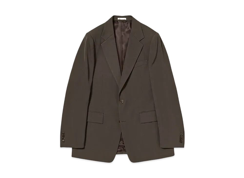 AURALEE Light Wool Max Gabardine Jacket "Dark Brown"