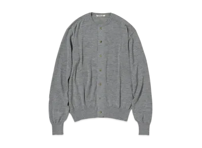 AURALEE Hard Twist Cashmere Knit Cardigan "Top Gray"