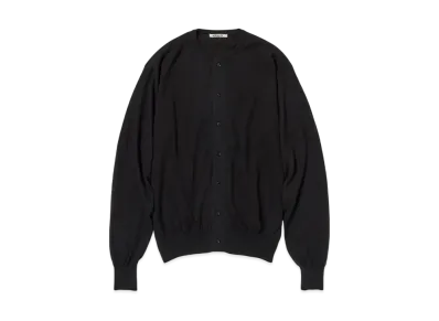 AURALEE Hard Twist Cashmere Knit Cardigan "Black"